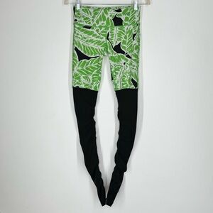 ALO Yoga Palm Springs Glowstick Green & Black Goddess Leggings Women’s Size XS